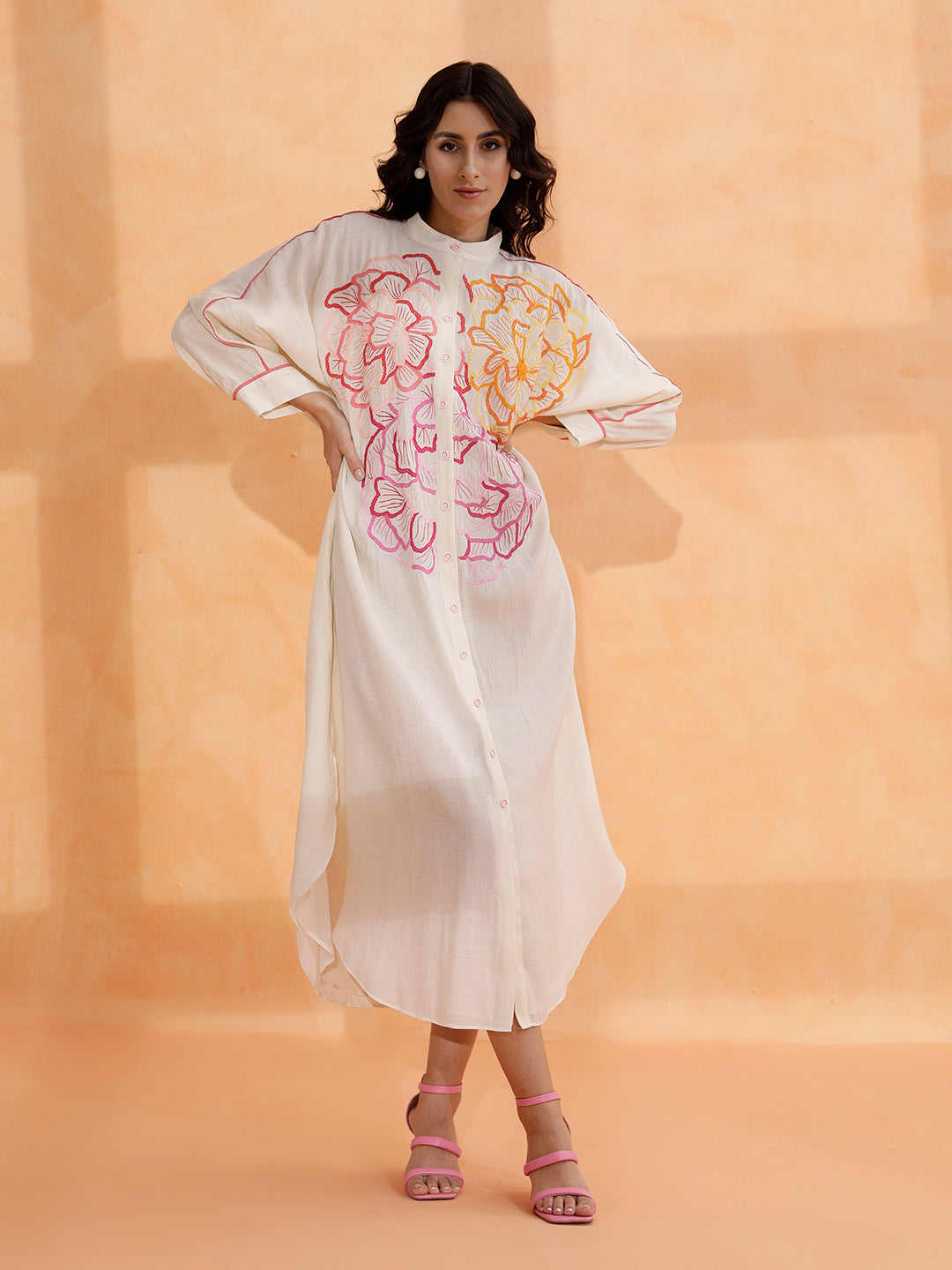 Luisetta Embroidered Shirt Dress