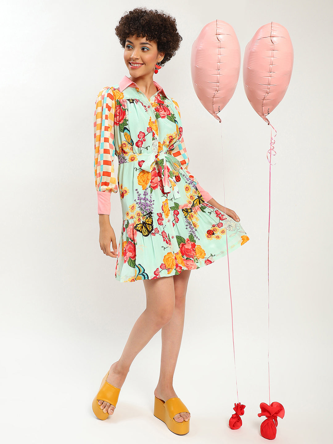 Aisha Floral Paradise Shirt Dress – Radka